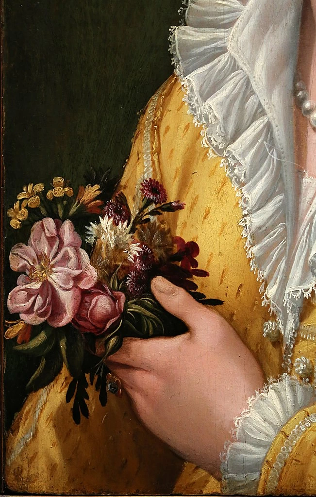 Ritratto di signora in giallo - dettaglio